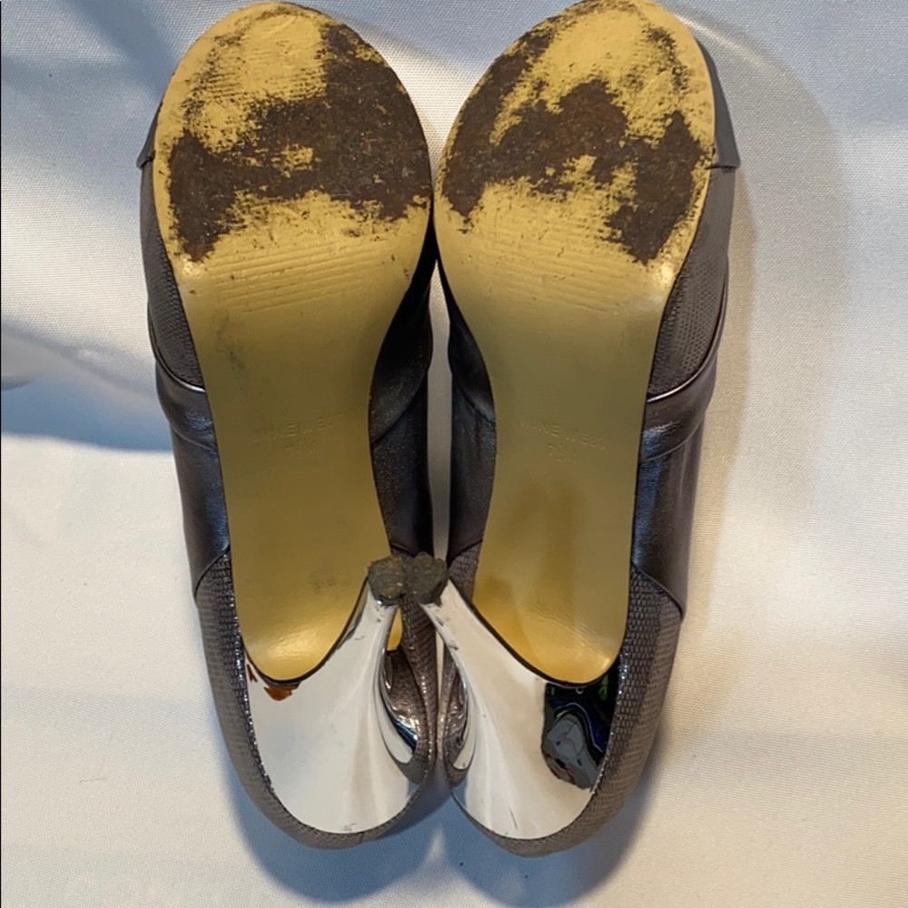 Nine West Transit Pewter Leather Heels - Picture 8 of 8